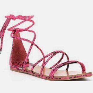 NWT Antonio Melani strappy sandals Pink and Black sandals 6